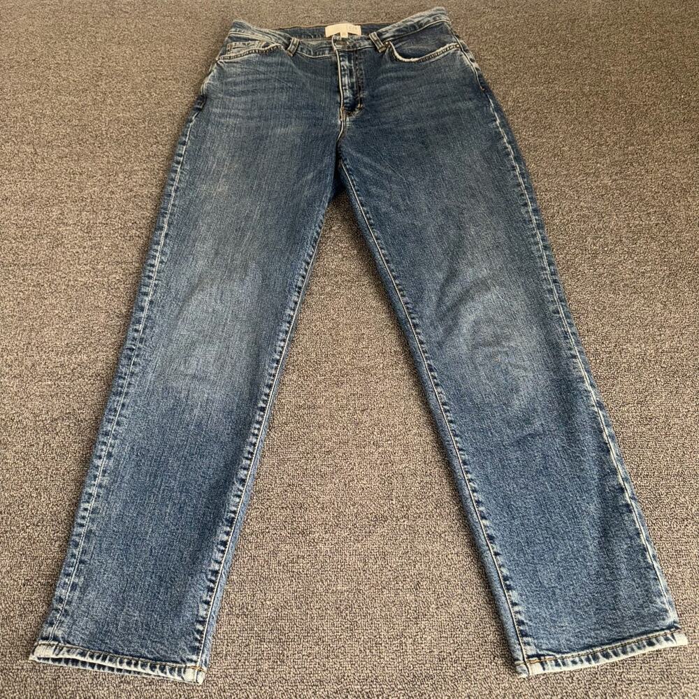 Current/Elliott‎ Jeans Womens 25 Blue Denim Medium Wash Mid Rise Straight Leg